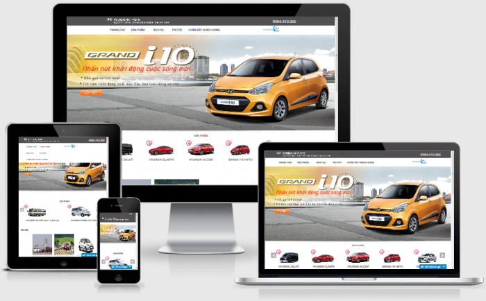 Thiết kế web bán ô tô - giới thiệu sản phẩm
