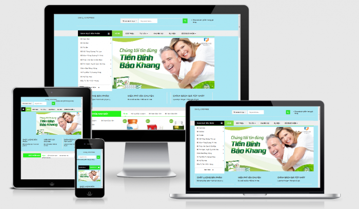 Thiết kế mẫu website bán thuốc chuẩn SEO